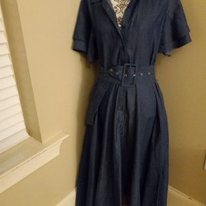 Women's denim long dress